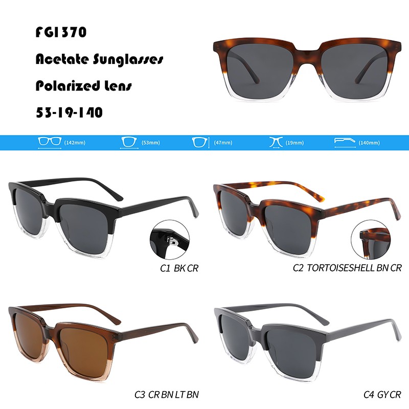 Factory Cheap Unisex Sunglasses - Popular Color Block Acetate Sunglasses W3551370 – Mayya