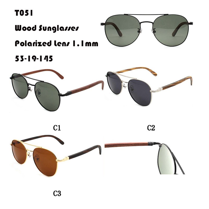 Free sample for Custom Sunglasses - Retro Wood Sunglasses W365051 – Mayya