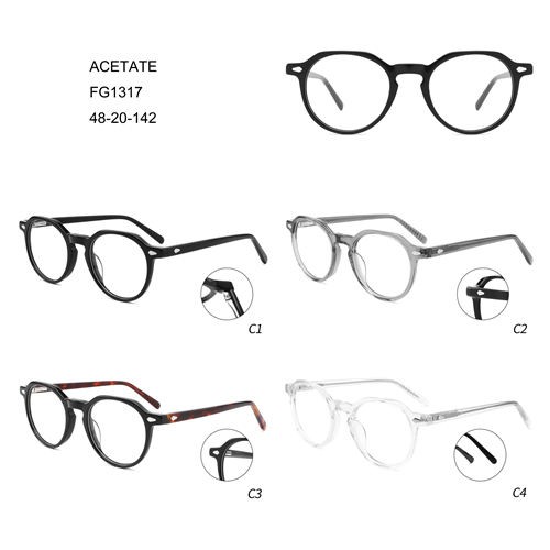 High Quality for Best Eyeglass Frames - Round Colorful Acetate Fashion Eyeglasses 2021 New Design W3551317 – Mayya
