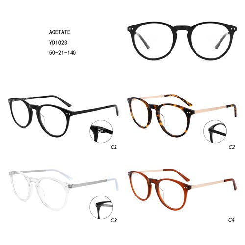 High reputation Latest Specs Frame - Round Colorful Acetate Luxury Good Price Gafas Special W3551023 – Mayya