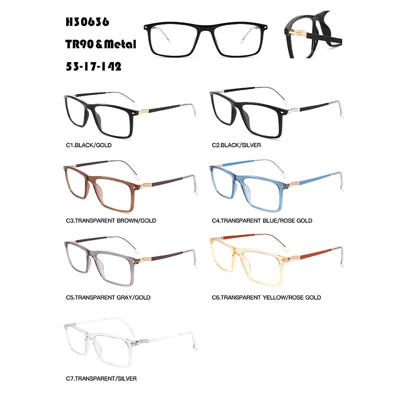 High Quality Eyeglasses Frames - Wild Square TR And Metal Optical Frame W36730636 – Mayya