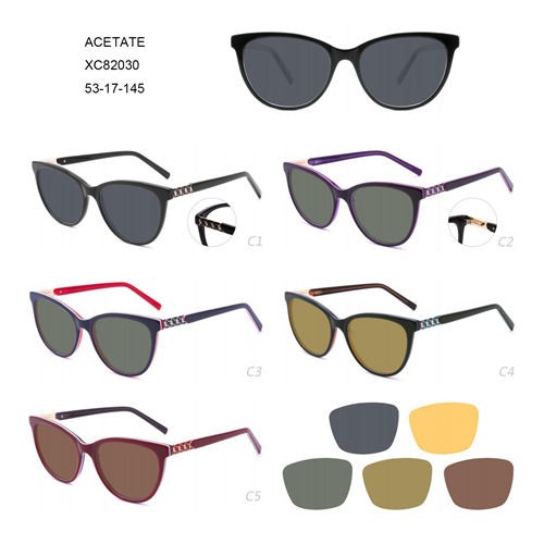 100% Original Sunglasses Polarized - Women Cat Eye Lunettes De Soleil Acetate New Design W34882030 – Mayya