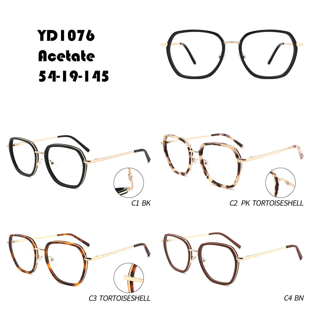 Wholesale Large Frame Glasses Store –  Acetate And Metal Optical Frames W355341076 – Mayya
