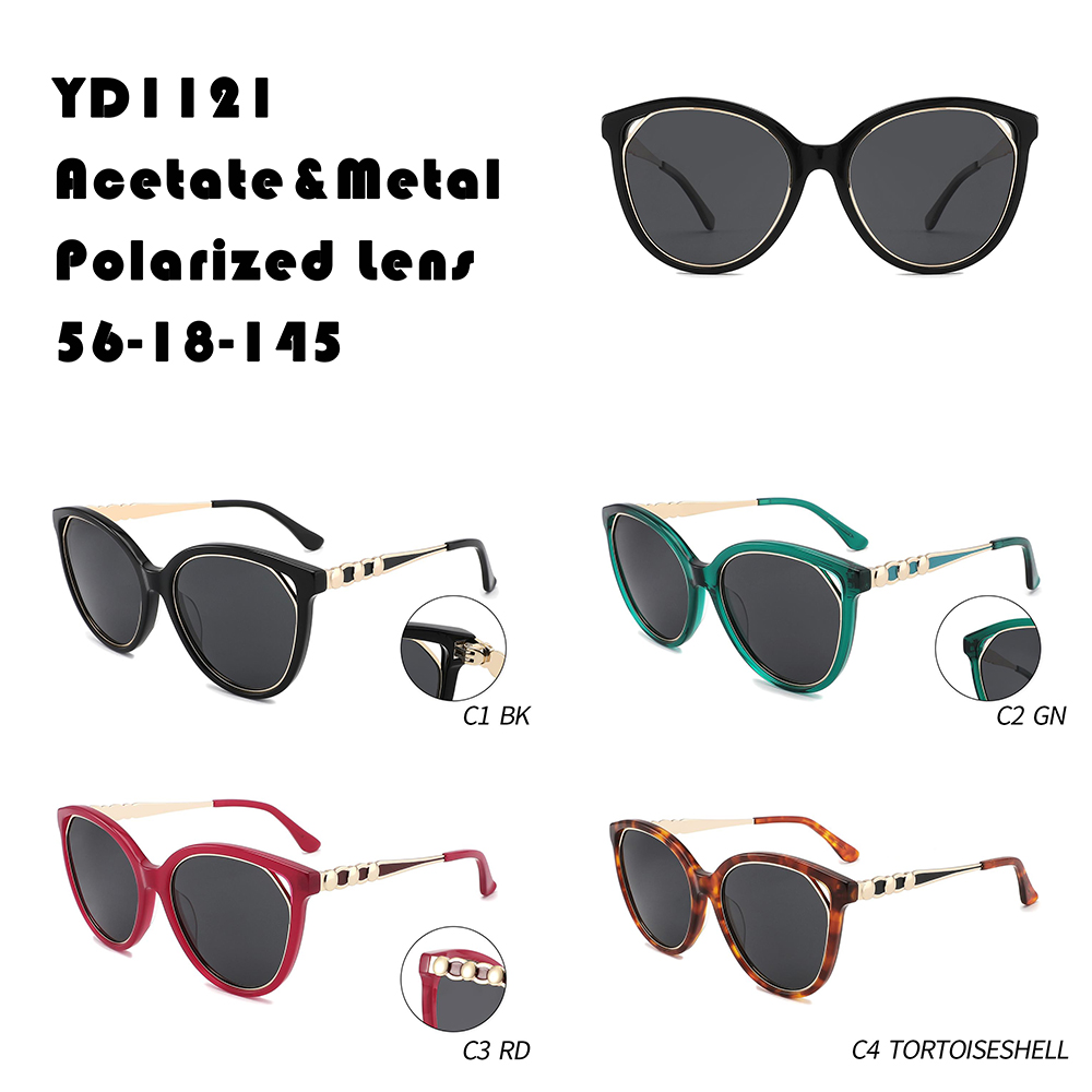 Wholesale Bifocal Sunglasses Dealer –  Oversized Frame Cutout Acetate Sunglasses W355451121 – Mayya