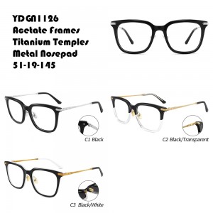 Titanium Temples  Metal Nosepad Eyeglasses W355381126