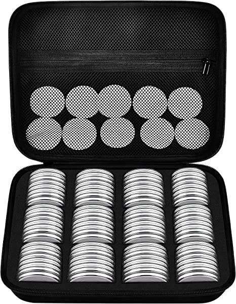Custom logo hard shell coins carrying case coins organizer case