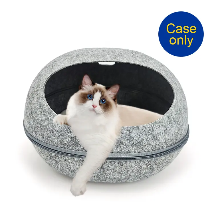 Hard Shell Cat House Dome Pet Bed Egg Type Cat Bed Felt Type Pet House
