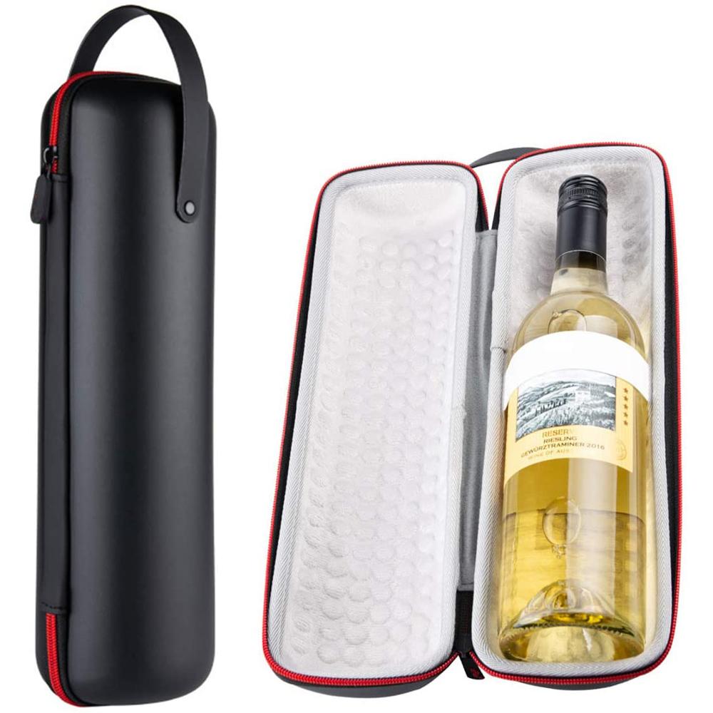 Custom Made Protective Wine Glasses Bottle Storage Cases Shockproof Hard Eva Red Wine Case