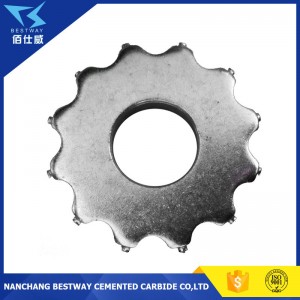 12 Teeth Scarifier Carbide TCT Cutters For Floor Pavement