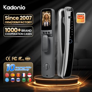 824-Fully Automatic 3D Video Intercom Face Recognition Smart Lock/ Electric Password Card Fingerprint Combination Door Lock