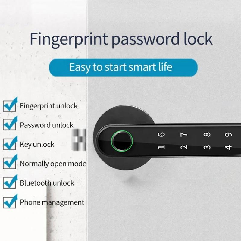 406-Smart Door Handle Electronic Lock/Biometric Fingerprint Password