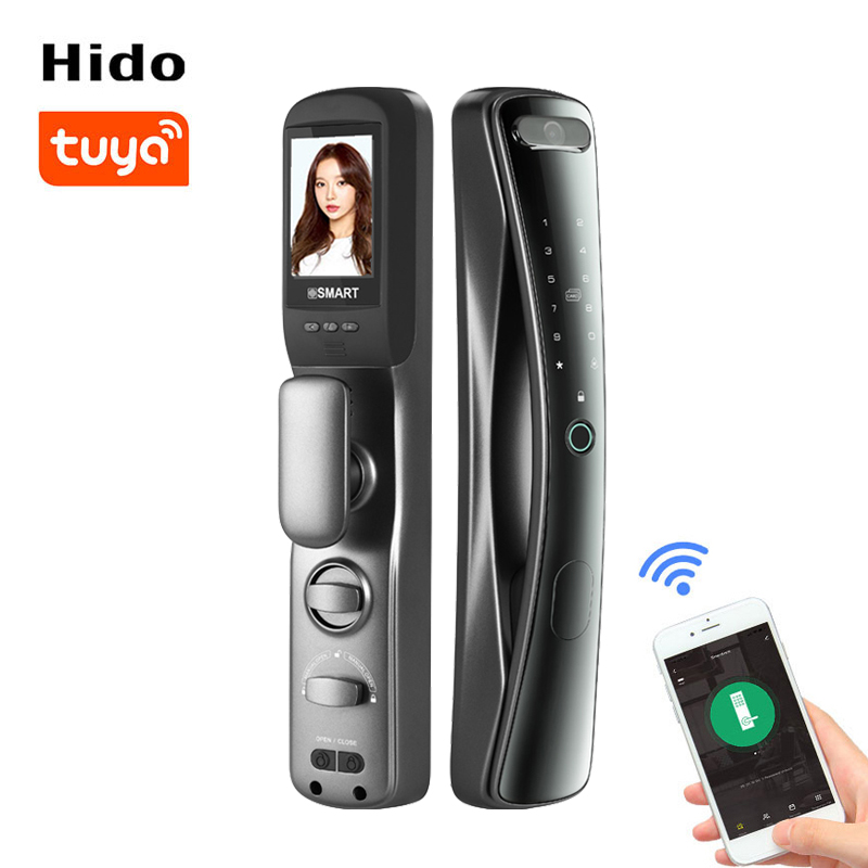 Wholesale Price Ring Camera Door Lock - HD-8828 Fully Automatic Face Recognition Video Wifi Smart Door Lock – Botin detail pictures