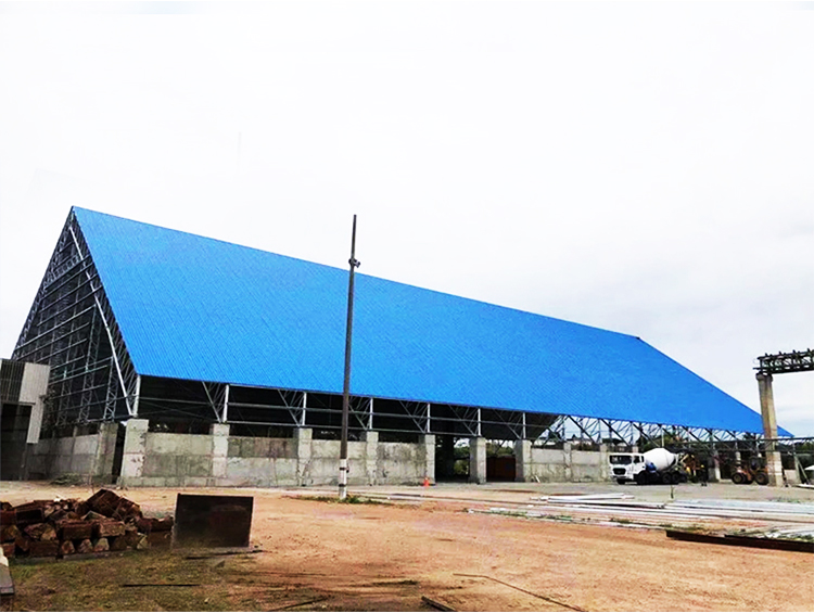 Prefabricated Steel Frame Cinders Storage Shed Warehouse