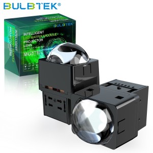 BULBTEK MO17B 1.7 inch 60 Watts Auto Single High Beam Rectangle Lighting 5000K 5500K LED Matrix Module Headlight Projector Lens