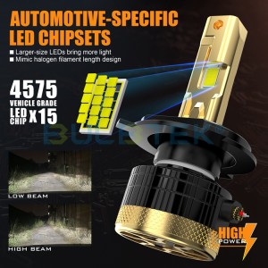 BULBTEK HP5 Auto LED Headlight Bulb 500W 50000 LM Car LED Light 12V 24V CANBUS LED Lamp H4 H7 H11 9005 9006 Dual Beam Headlight Bulb