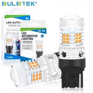 BULBTEK SMD3020-3-Canbus LED נורות לרכב חזקות 1156 7440 נורת LED אוטומטית מפנה אור