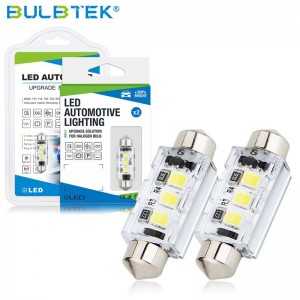 BULBTEK SMD3030-3 કાર LED રિવર્સ બલ્બ LED ટર્ન સિગ્નલ લાઇટ T10 194 C5W ફેસ્ટૂન લેમ્પ ઓટો LED બલ્બ