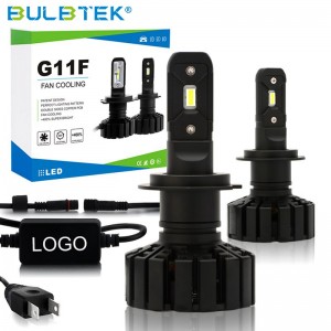 BULBTEK G11F Super Bright LED Headlight Bulb H1 H3 H4 H7 H11 9005 OEM ODM Car Headlight Bulb Manufacturer