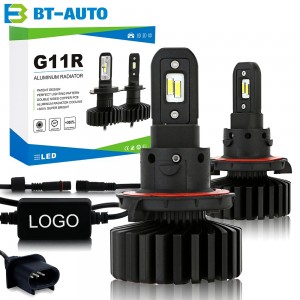 BT-AUTO G11R Fanless LED Headlight H4 H7 H11 AUTO Headlight OEM ODM Car Headlight Bulb Supplier