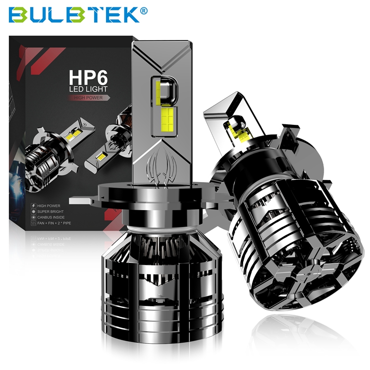 BULBTEK HP6G High Power 220W 18000LM Super Bright CANBUS Decode LED Headlight Bulb H1 H4 H7 H11 H13 9005 9006 9012 Auto LED Featured Image