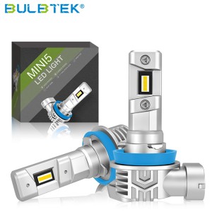 BULBTEK Mini5 Plug and Play Car LED Bulb H11 9005 9006 Headlight Lamp 12V LED Bulb H8 H9 HB3 HB4 Wholesale Auto Focos LED Light