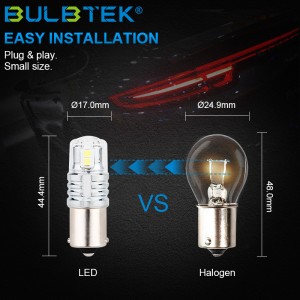 BULBTEK SMD3030-3 Car LED Reverse Bulb LED Turn Signal Light T10 194 C5W Festoon Lamp Auto LED Bulb