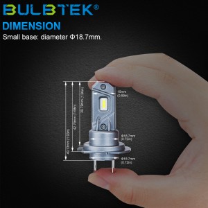 BULBTEK X8 H7 Pro 360 LED гэрэл Canbus ампул 6000K 6500K 100W галоген солих мини авто машины чийдэн VW-д зориулсан LED гэрлийн чийдэн