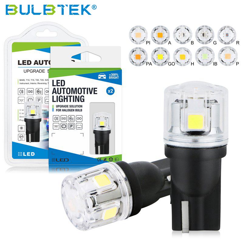 BULBTEK SMD3030-3 Car LED Reverse Bulb LED Turn Signal Light T10 194 C5W Festoon Lamp Auto LED Bulb Featured Image