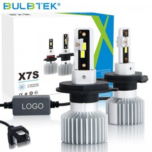 BULBTEK X7S Сэнсгүй LED гэрлийн чийдэн H1 H4 H7 H11 9005 LENS проектор, гэрэл тусгагч гэрэлд зориулсан LED чийдэн