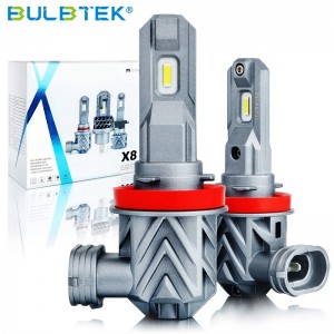 BULBTEK X8 LED China manufacturer H7 LED headlight bulbs auto light bulbs H11 LED headlight 9006 led bulb headlight