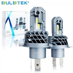 BULBTEK X8 LED China manufacturer H7 LED headlight bulbs auto light bulbs H11 LED headlight 9006 led bulb headlight