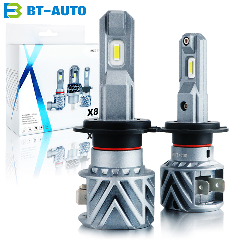 BT-AUTO X8 All In One Halogen Size AUTO LED Headlight Bulb H1 H3 H4 H7 H11 9005 9006 9007 H13 LED Headlight Featured Image