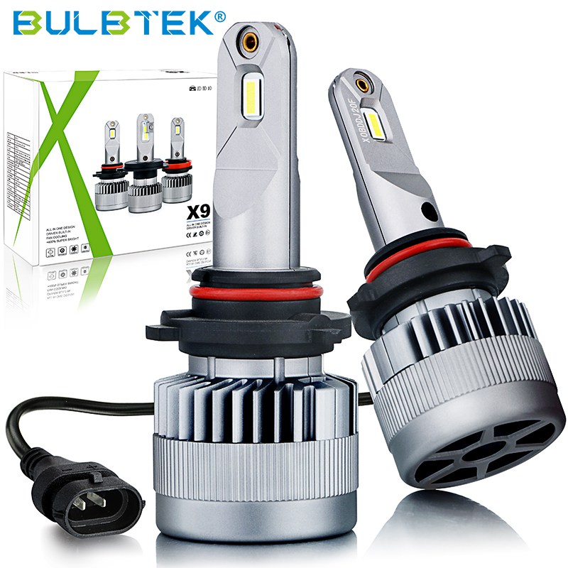 China BULBTEK X9 H1 H3 H4 H7 H11 HB3 HB4 H13 Auto-LED-Scheinwerferlampe  Lüftertyp CANBUS AUTO LED-Scheinwerferlampe Herstellung und Fabrik