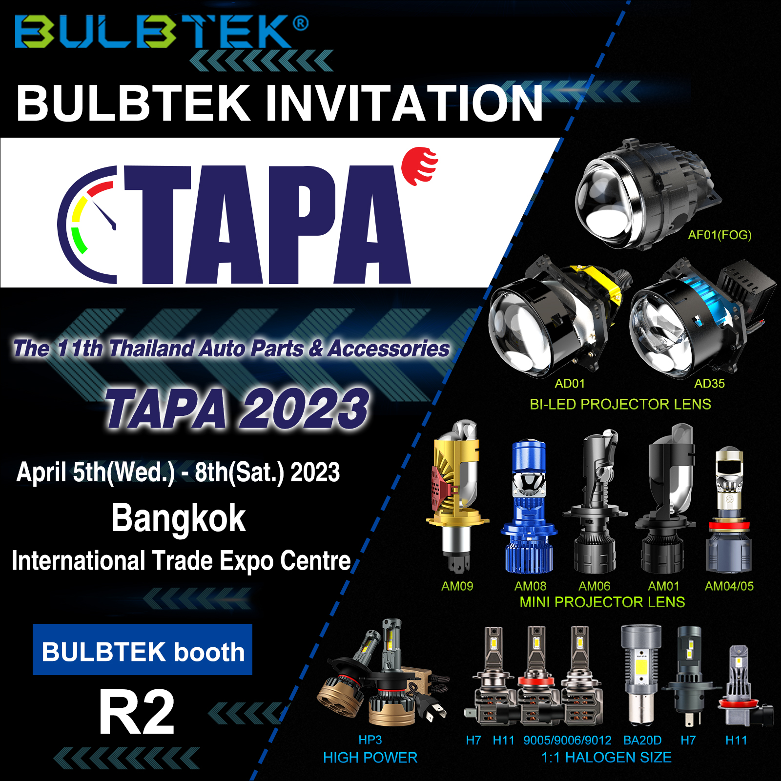 [EXHIBITION] INVITATION OF 2023 TAPA, BANGKOK, THAILAND, BOOTH #R2, 5-8TH, APRIL, 2023