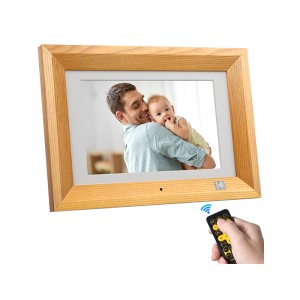 Good Wholesale Vendors Advertising Digital Display - 10.1 inch WiFi Digital Picture Frame Wood Cloud Photo Frame 10 Inch Display Video Photo via frame – Qiuyu
