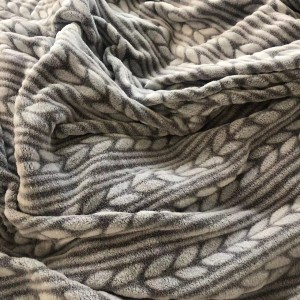 OEM Customized Wool Blended Sherpa Fabric - Super soft 100% polyester Double sides Embossed  flannel fabric for blanket – Baoyujia