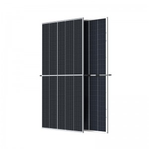 Panel solar bifacial de dobre vidro de medio corte Panel solar de 550 W