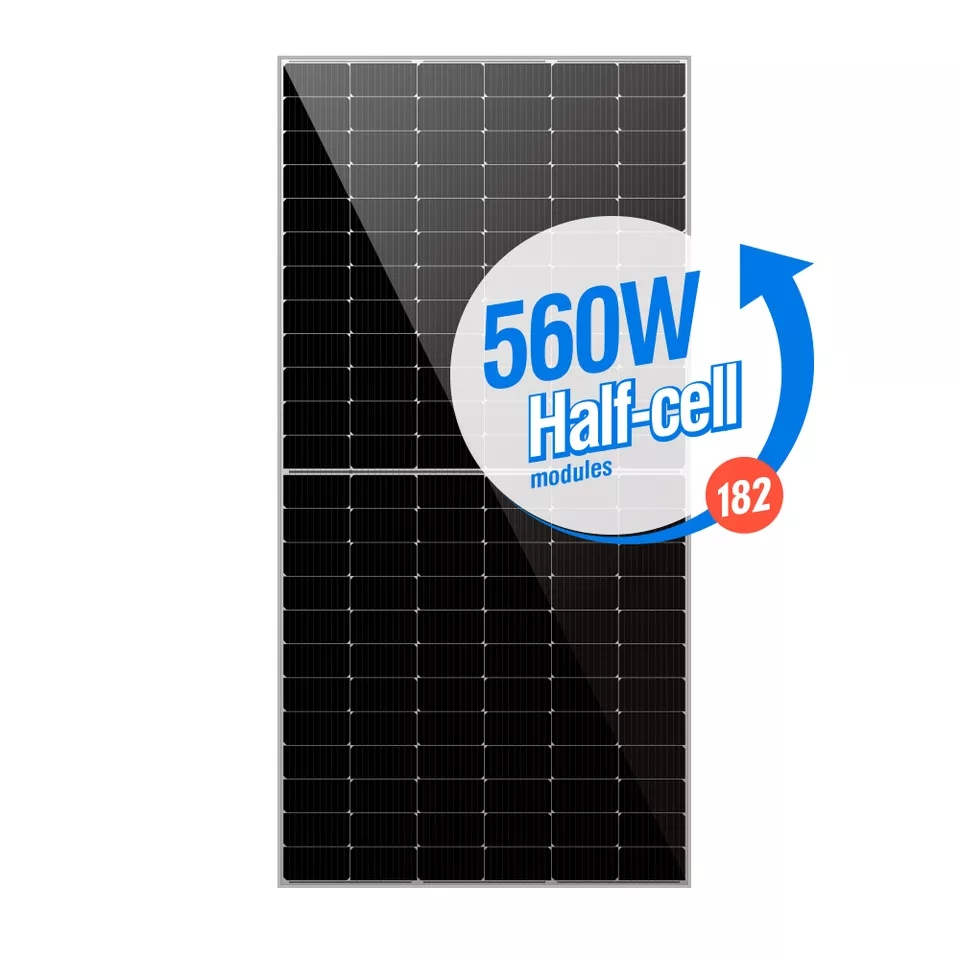 Europa Warehouse 550w 560w Panel solar 182mm Mono Imaxe destacada