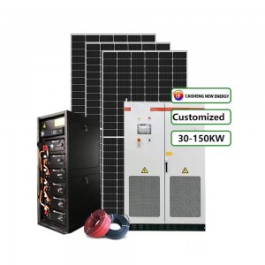 Caixa de sistema de enerxía solar híbrida de alto rendemento 150kw 100kw sistema para uso doméstico