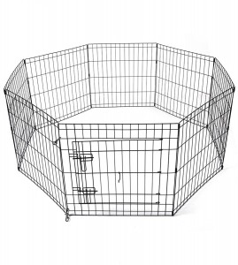 24″ 30″ 36″ 42″ 48″ Dog Playpen Metal Wire Crate Pet Puppy Fence Exercise Cage