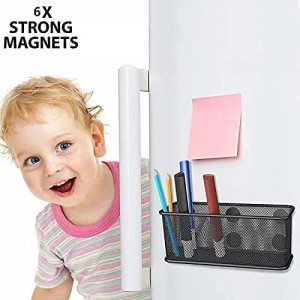 Magnetic Basket Set of 2 – Mesh Organizer and Holder on White Board for Dry Erase Markers Refrigerator Pen Desk Storage Office