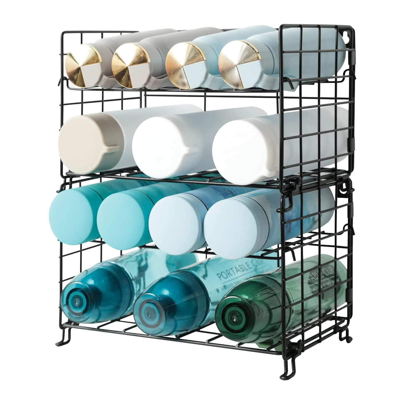 4-6-8-Tier Wall-Mounted or Countertops Stackable Storage Racks for Kitchen, Pantry, Cabinet, etc. Featured Image
