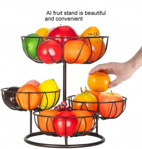 4-Tier Countertop Fruit Basket Bowl Vegetables Storage Holder