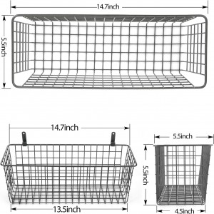 Amazon 3 Set Hanging Wall Basket for Storage, Wall Mount Sturdy Steel Wire Baskets, Metal Hang Cabinet Bin Wall Shelves