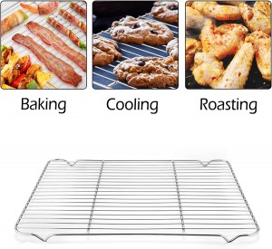 Cooling Rack Set of 3, Stainless Steel Cooking Roasting Drying Wire Racks