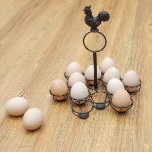 Egg Holder Countertop Egg Storage, Egg Baskets for Fresh Eggs, Vintage Cast Iron Chicken Egg Basket, Hold up to 12 Eggs