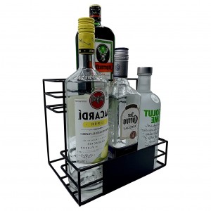 Liquor Organizer Coffee Syrup Rack – Premium Wine Bottle Rack, bar Organizer Shelf Holder Syrup Stand Display for dressings, and Cocktail Mixers – 6 Bottle Capacity