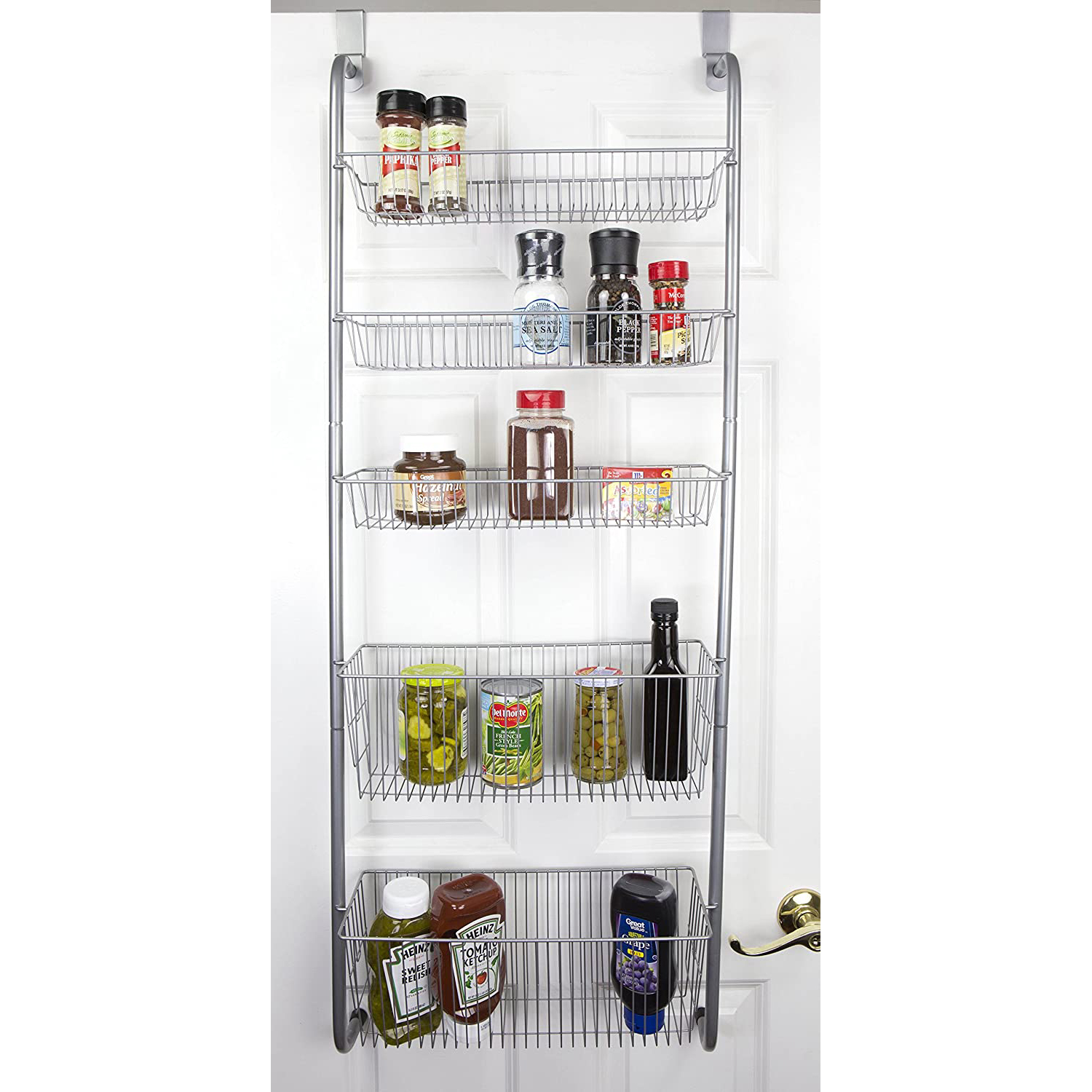 Over the Door Pantry Spice and Jar Rack Organizer 5-Tier Great Space Saver Storage Featured Image