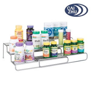 Adjustable Expandable Kitchen Wire Metal Storage Cabinet, Cupboard, Food Pantry, Shelf Organizer Spice Bottle Rack Holder