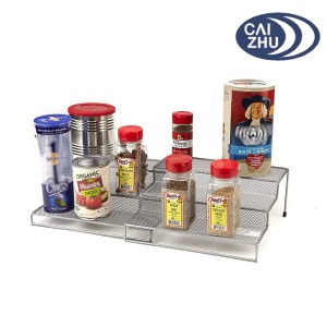 3 Tier Metal Mesh Kitchen Spice Condiment Storage Organizer 2 PCS per Set